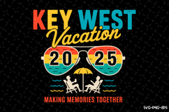 Key West Vacation 2025 SVG Design | Summer | SVG Cut files Product Image 1