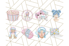 Pastel Gamer Girl Clipart PNG, Kawaii Gaming Elements Product Image 6