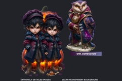 Celestial Steampunk Harvest Autumn Fantasy Clipart PNG Product Image 3
