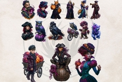 Celestial Steampunk Harvest Autumn Fantasy Clipart PNG Product Image 5