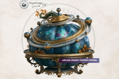 Celestial Steampunk Harvest Autumn Fantasy Clipart PNG Product Image 9