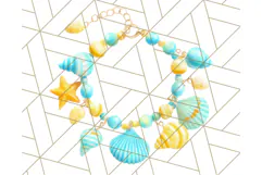 Sky Blue and Sunshine Yellow Summer Clipart PNG, Tropical Product Image 2