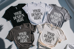 Christmas Family Matching Flat Lay T-Shirt Mockups Product Image 1