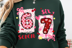 Six Seven Valentine PNG Funny Trendy Meme Sublimation Design Product Image 1