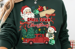 Small town christmas Coquette png, Red Vintage Truck png Product Image 2