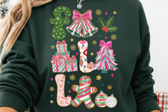 Falala Sublimation, Colorful Glitter Christmas Png, Preppy Product Image 2