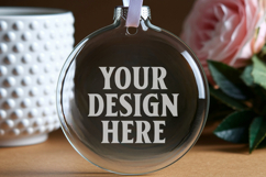 Acrylic Christmas Ornament Mockup , christmas ornament mocku Product Image 1
