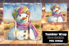 Beachy Snowman Splendor: 20oz Sunny Sublimation Product Image 1