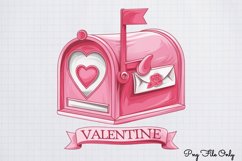 Retro Valentine Day Clipart PNG Product Image 1