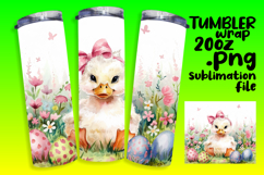 Stylish Tumbler Design for Sublimation , Cute Easter Product Image 1