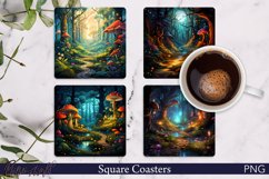 Square Coaster | Fairytale Forest | Magical Coasters Product Image 1