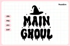 Spooky Bachelorette Party Saying SVG | Main Ghoul Product Image 4