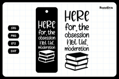 Dark Romance Bookmark Saying SVG | Here For The Obsession Product Image 3