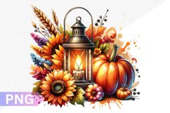 Autumn Harvest Pumpkin Sublimation - Pumpkin Clipart Design Product Image 1