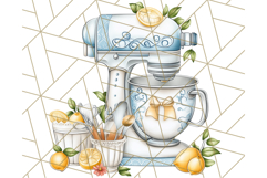 Mediterranean Cottagecore Kitchen PNG Clipart with Lemons Product Image 5