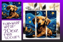 Abstract Dog Painting Tumbler Wrap - 20oz Art Product Image 1