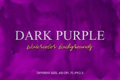 70 Dark Purple Watercolor Backgrounds, Hand Painted Textures Product Image 1