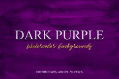 70 Dark Purple Watercolor Backgrounds, Artistic Textures Product Image 1