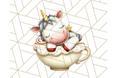 Cute Dessert Unicorn PNG Clipart with Cupcakes &amp; Candies Product Image 2