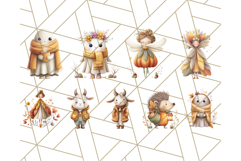 Cottagecore Halloween Clipart Cozy PNG, Autumn Fall Png Product Image 2