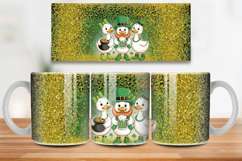 Lucky Geese with Pot of Gold Mug Wrap PNG Sublimation Design Product Image 1
