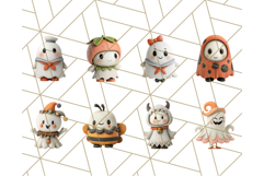Cute Halloween Ghost Clipart Costume PNG, Halloween Png Product Image 10