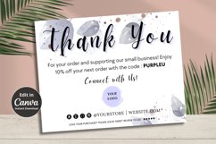 Thank You Card Editable Purple Tulip Watercolor Template Product Image 1