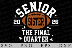 Senior Sister 2026 SVG | SVG Cut files | Cricut Product Image 2