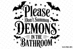 Please Don't Summon Demons Svg | Halloween Svg | Svg Files Product Image 1