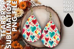 Enchanted Teardrop Earrings PNG, Heart Product Image 1