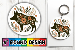 Sweet Round Ornaments Design, Flower Animals Product Image 1