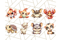 Adorable Angry Animals Clipart PNG, Cute Moody Faces Png Product Image 6