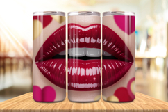 Valentine’s Day Glowing lips Tumbler Wrap PNG Big Bundle Product Image 2