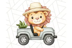 Jungle Safari Animals PNG Cute Pastel Wild Animal Clipart Product Image 2