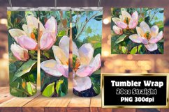 Vibrant Oil Painted Flower Design for Tumblers Product Image 1