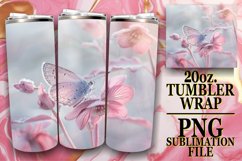 Realistic Butterfly Pattern Tumbler - Spring Symphony Product Image 1