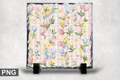 Easter Spring Square Sublimation Slate Design Product Image 1