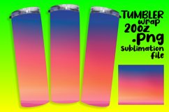 Eye-Catching Gradient Sublimation Tumbler Wrap Art 20oz Product Image 1