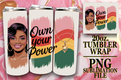 Vibrant Mornings 20oz tumbler wrap, Juneteenth Product Image 1