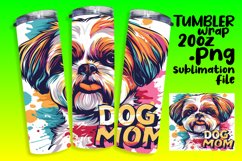 Watercolor Pet Parent Tumbler Wrap Sublimation - 20oz Product Image 1