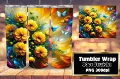 STUNNING 20oz Tumbler Design for Gifts , Flowers Product Image 1