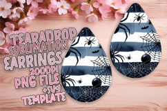 Artistic Teardrop Earrings Sublimation , Halloween Product Image 1