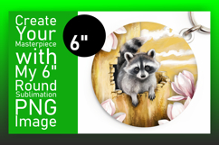 Artistic Keychain Circle Design PNG , Animals In Wall Product Image 1