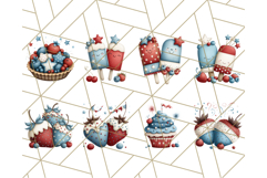 4th of July Desserts PNG Clipart, Americana Patriotic Treats Product Image 6