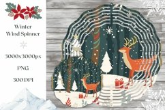 Christmas Forest Wind Spinner, Christmas Deer Wind Spinner Product Image 1