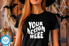 Black women Tshirt Mockup, Halloween tshirt mockup Product Image 1