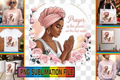 BRIGHT PNG Sublimation Magic, Praying Woman Product Image 1