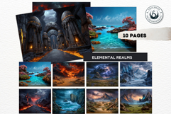 Fantasy Landscape Backdrops Mystic Scenery Digital Paper Set Product Image 10
