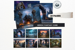 Fantasy Landscape Backdrops Mystic Scenery Digital Paper Set Product Image 12