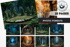 Fantasy Landscape Backdrops Mystic Scenery Digital Paper Set Product Image 3